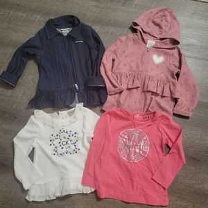 NWOT baby toddler girl tops lot 4 longsleeves 24m